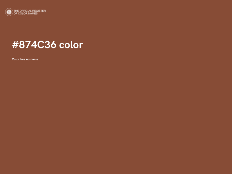 #874C36 color image