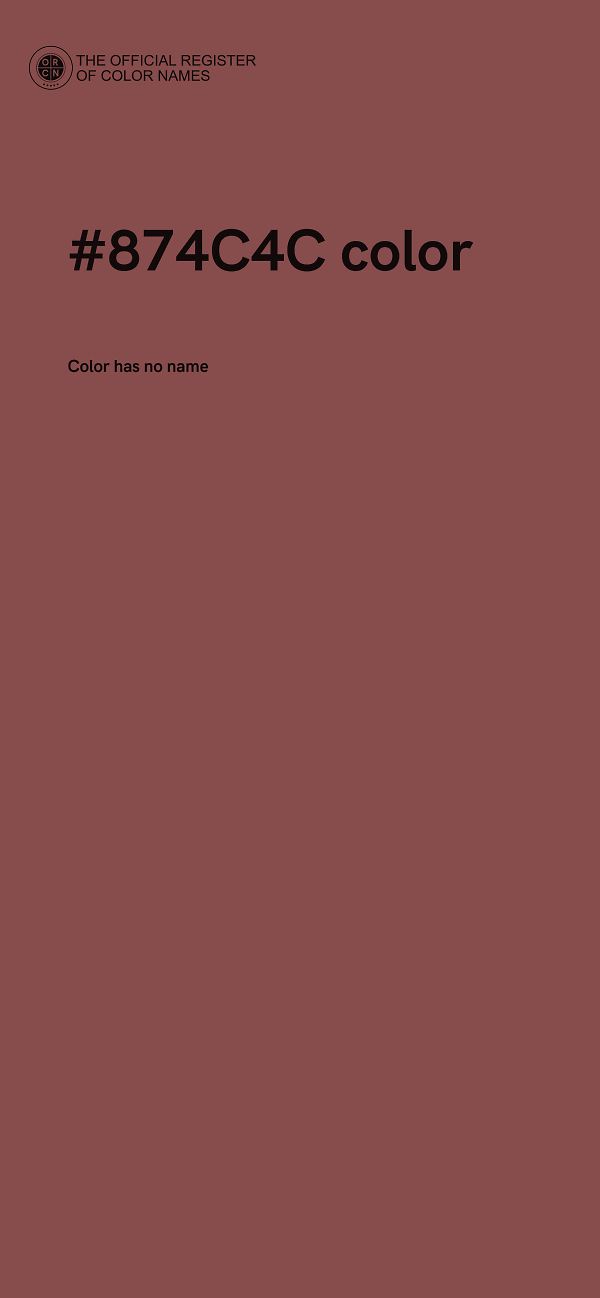#874C4C color image