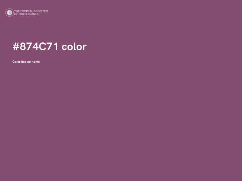 #874C71 color image