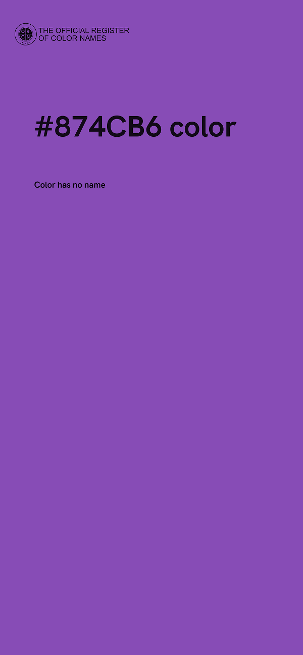 #874CB6 color image