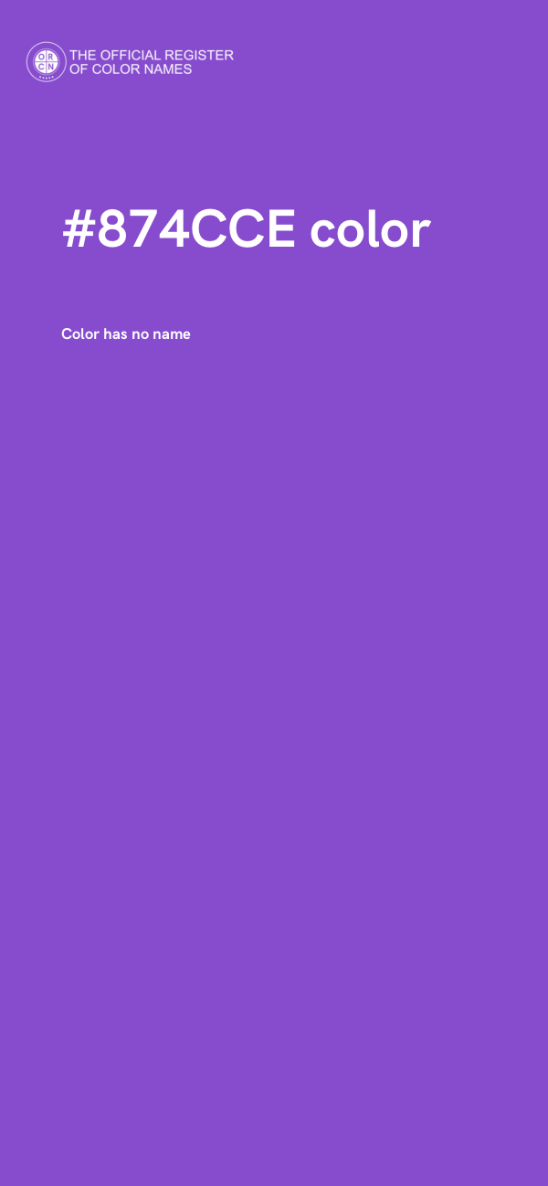 #874CCE color image