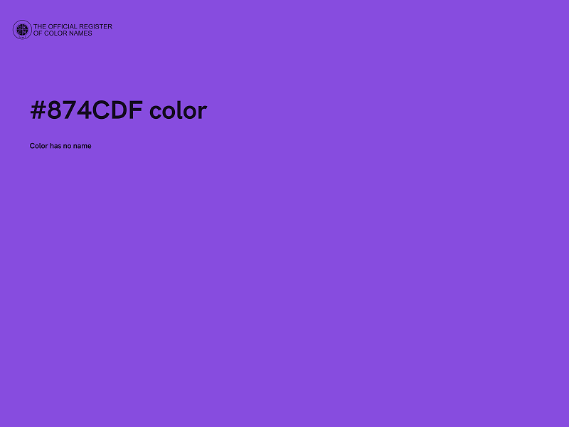 #874CDF color image