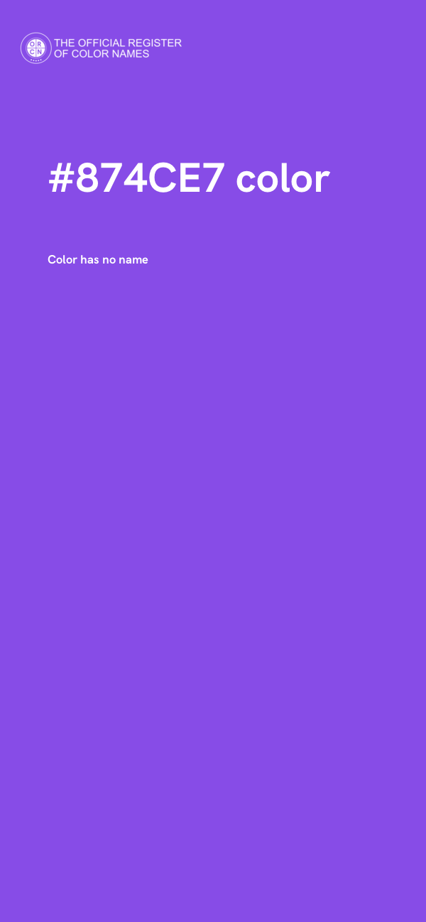 #874CE7 color image