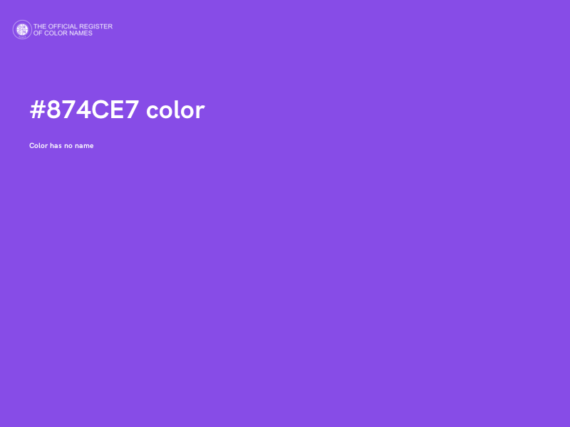 #874CE7 color image