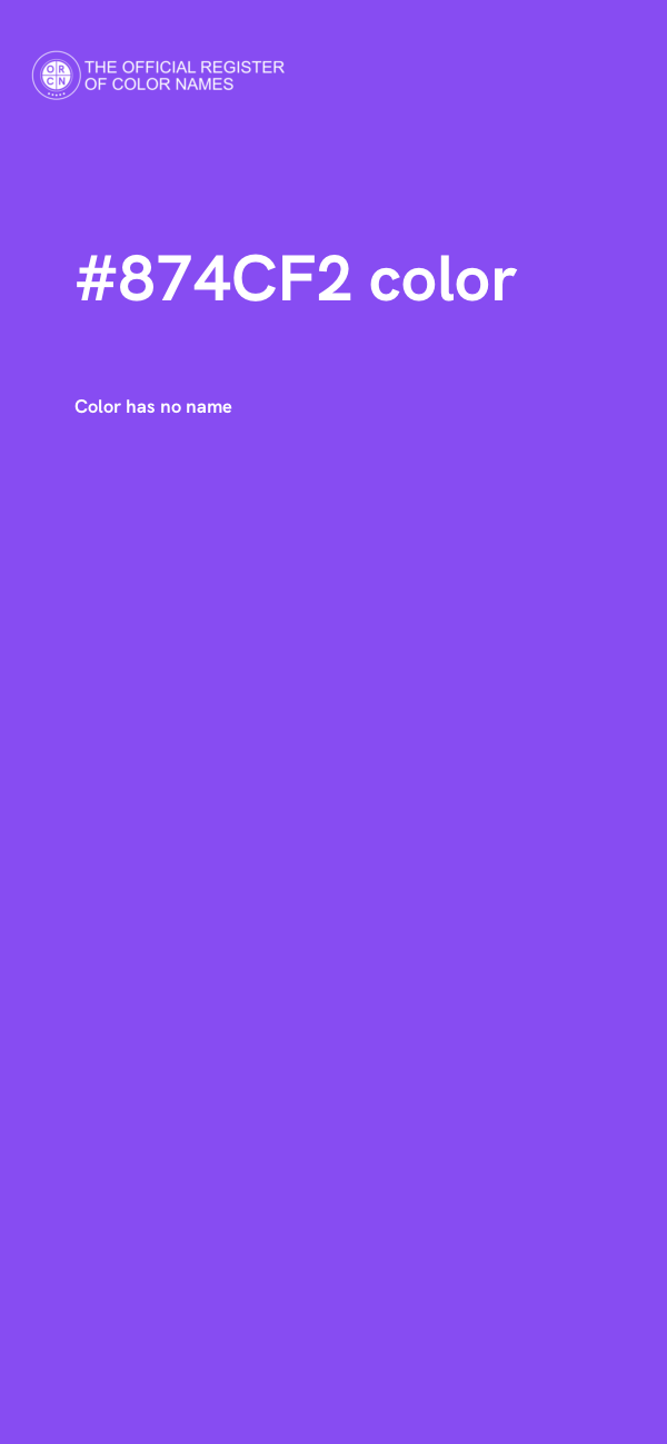 #874CF2 color image