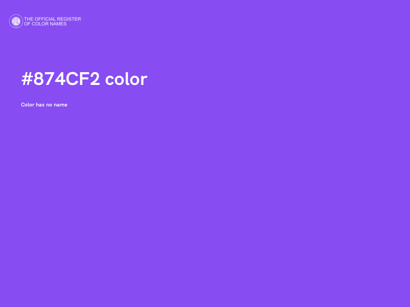 #874CF2 color image