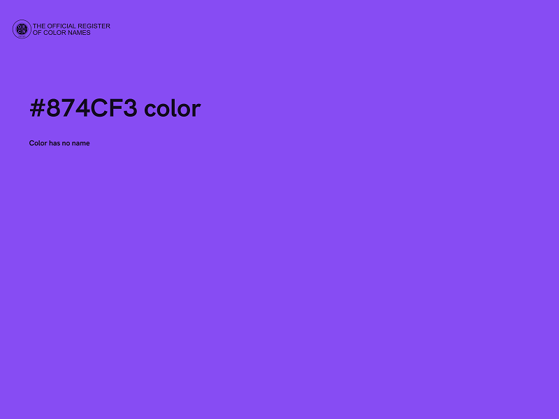 #874CF3 color image