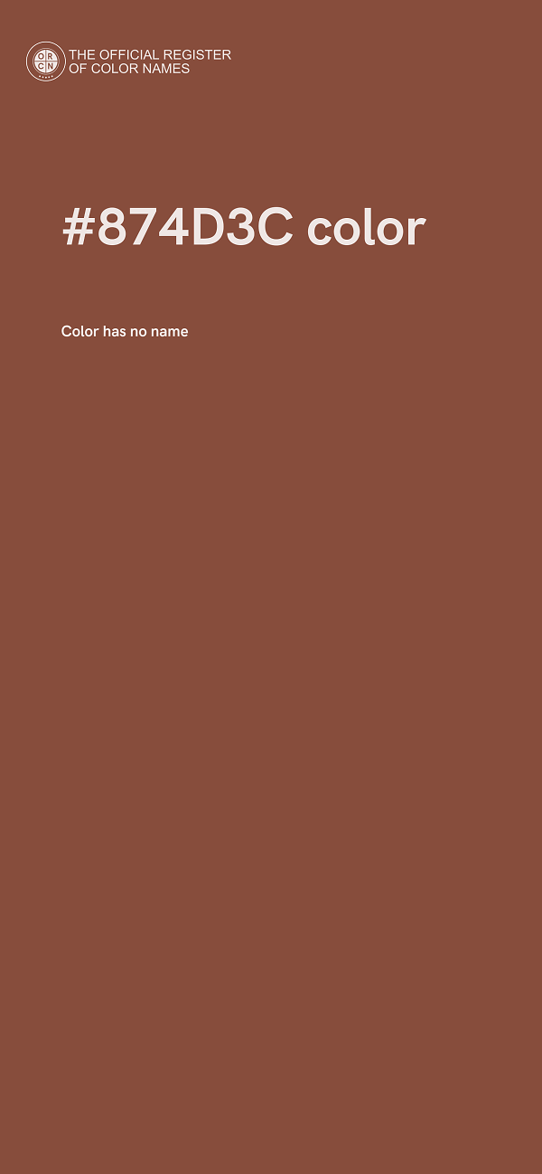#874D3C color image