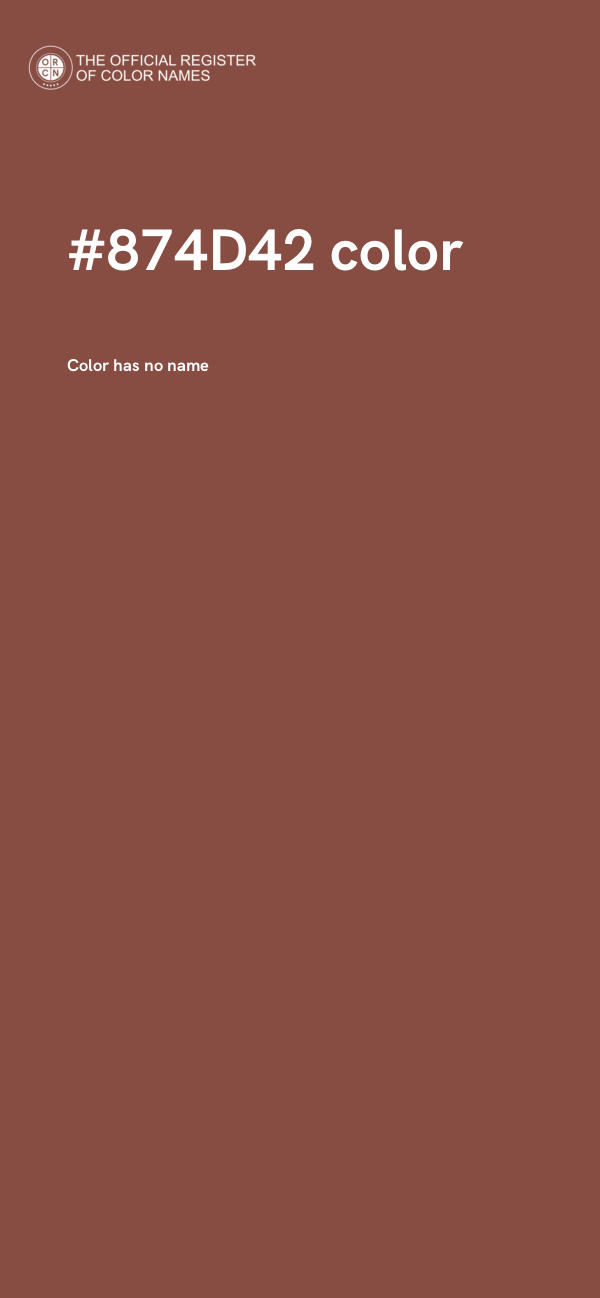 #874D42 color image