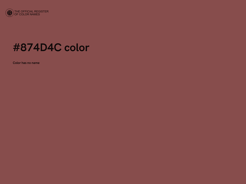 #874D4C color image