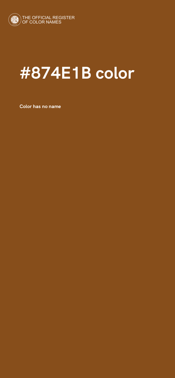 #874E1B color image