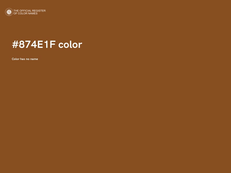 #874E1F color image