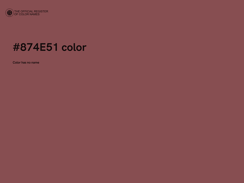 #874E51 color image