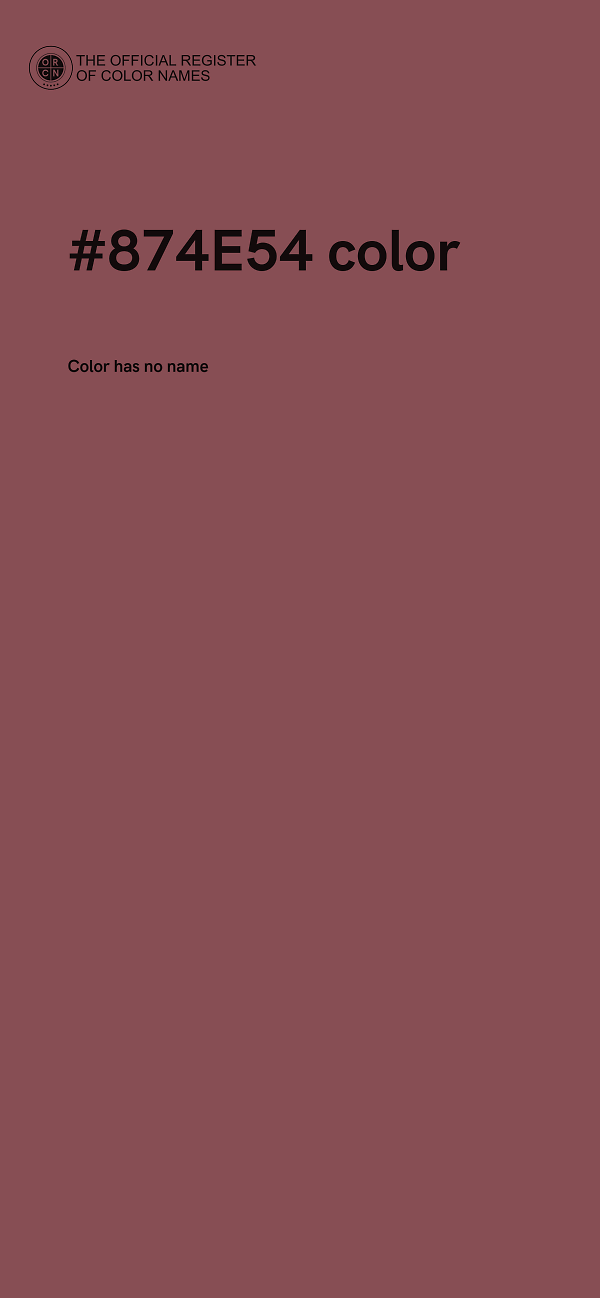 #874E54 color image