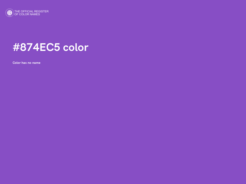#874EC5 color image