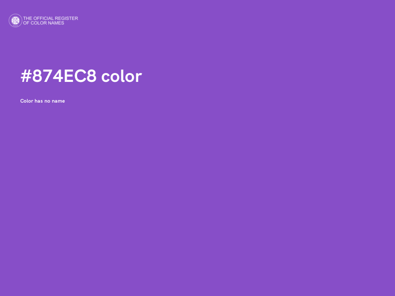 #874EC8 color image