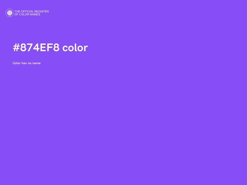 #874EF8 color image