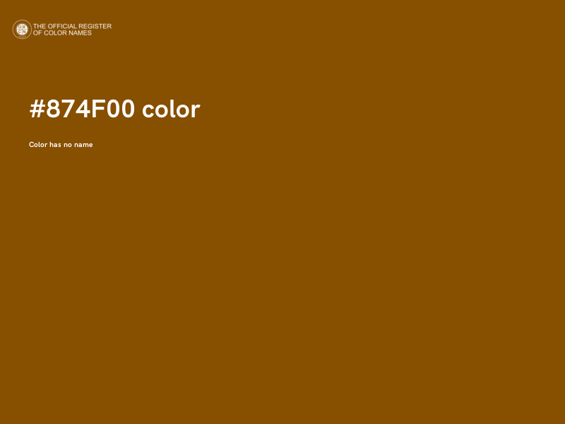 #874F00 color image
