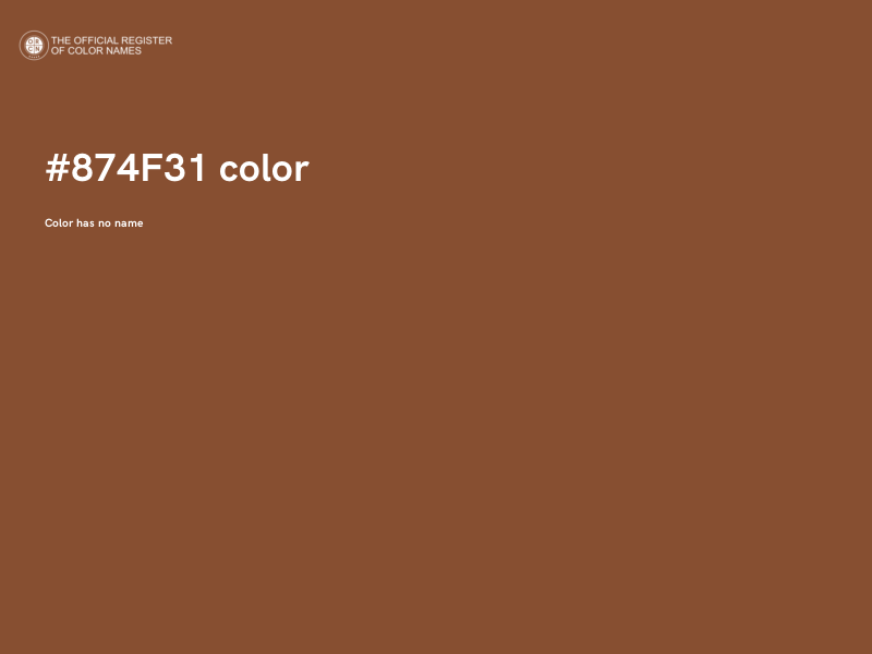 #874F31 color image