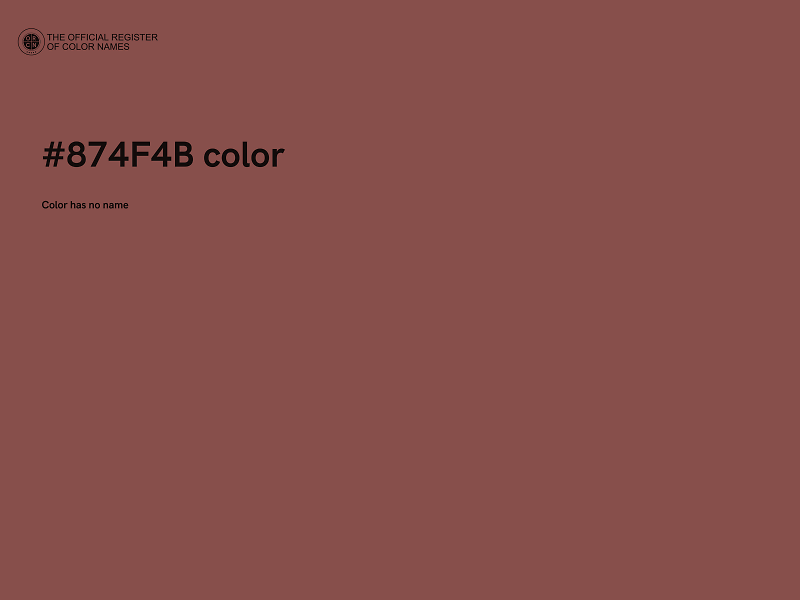 #874F4B color image