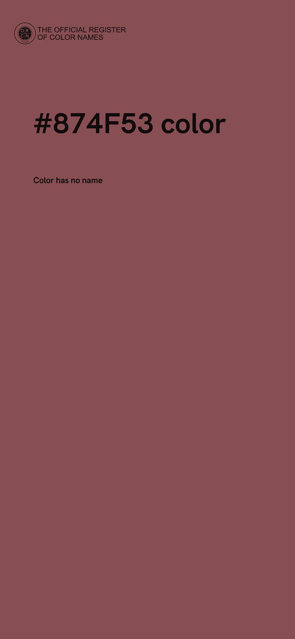 #874F53 color image