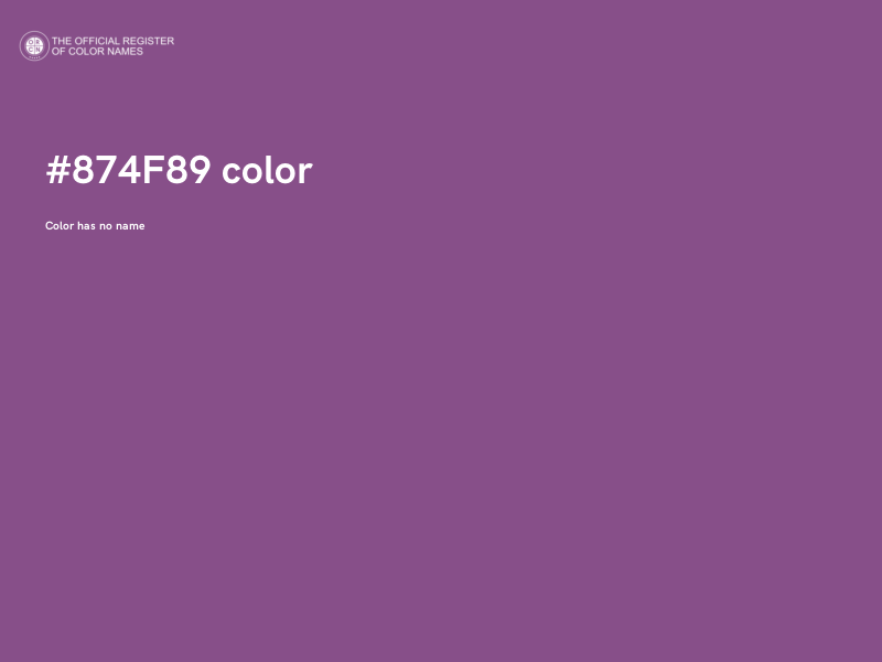 #874F89 color image