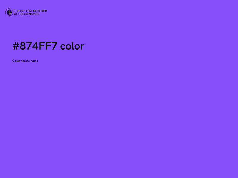 #874FF7 color image