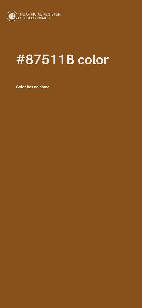 #87511B color image