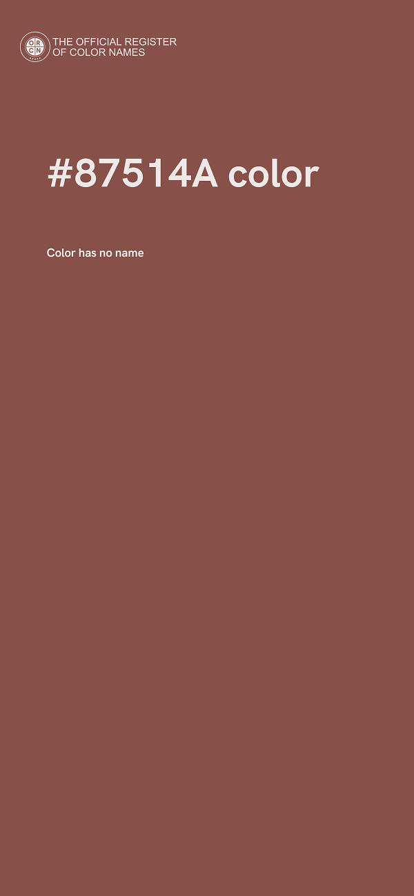#87514A color image