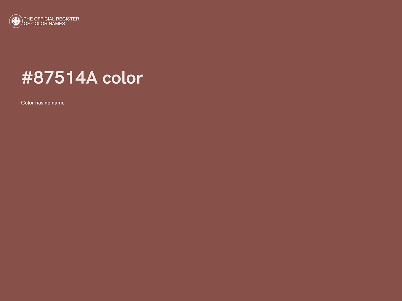 #87514A color image