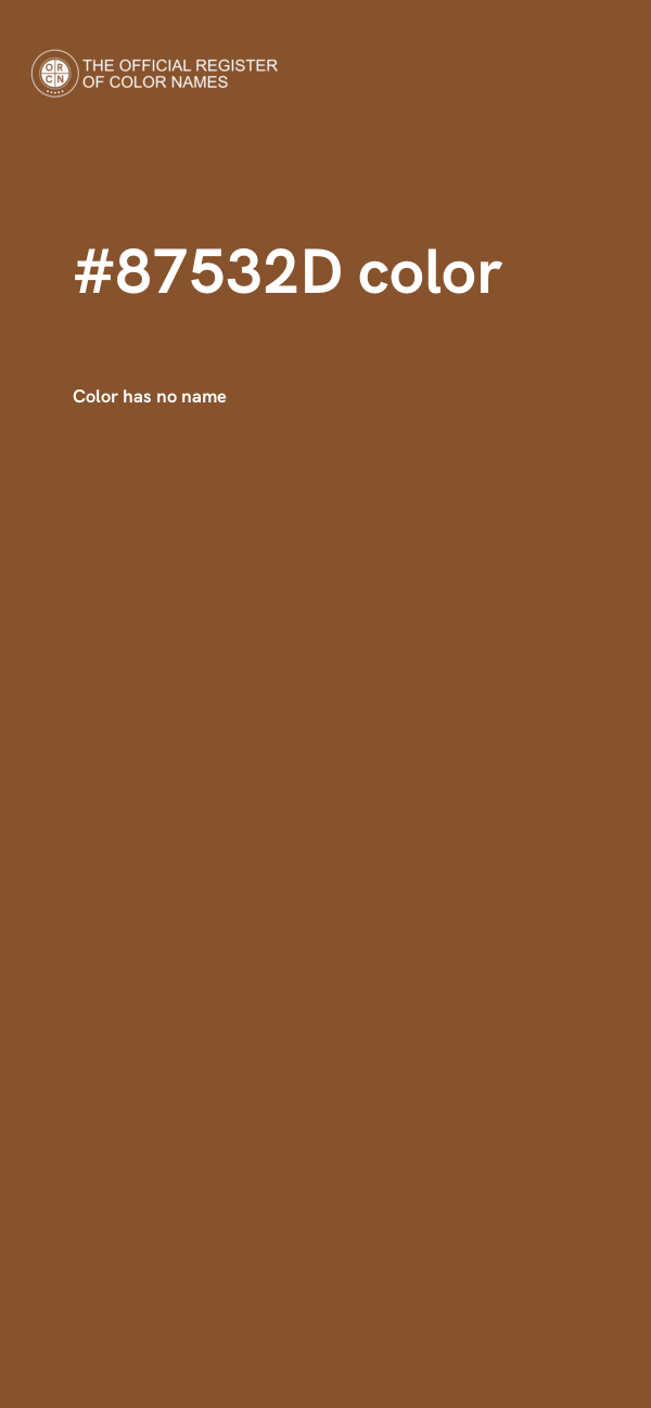 #87532D color image