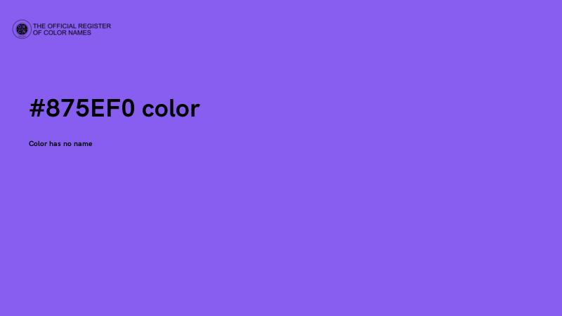 #875EF0 color image