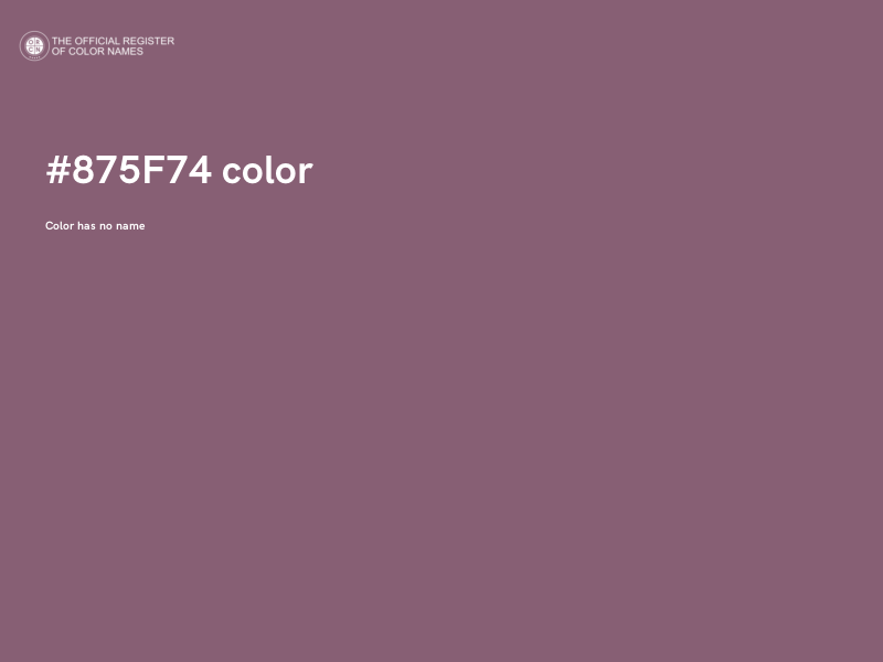 #875F74 color image