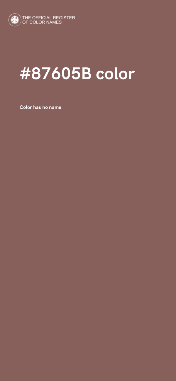#87605B color image