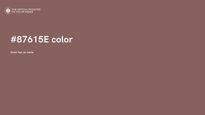 #87615E color image