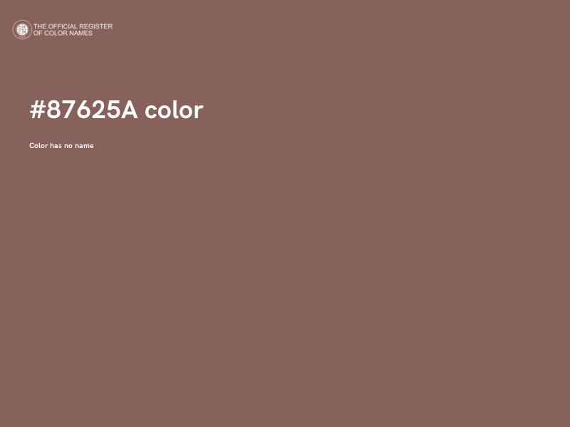 #87625A color image