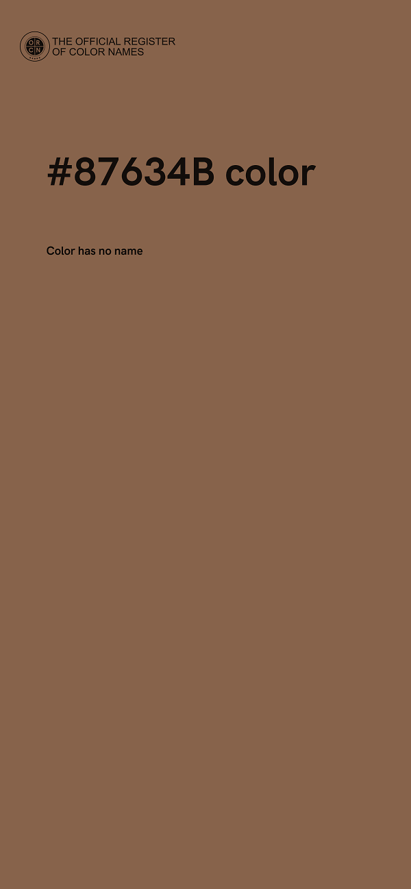 #87634B color image