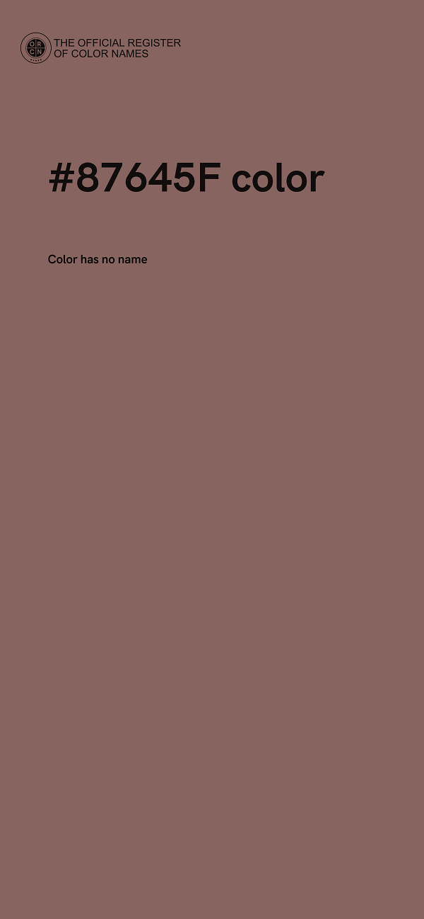 #87645F color image