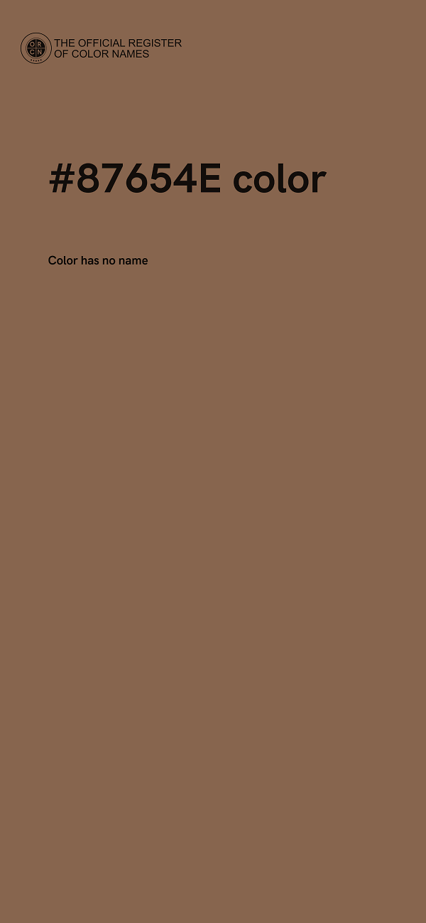 #87654E color image