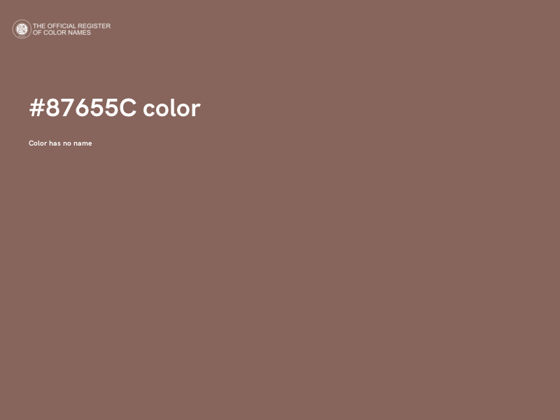 #87655C color image
