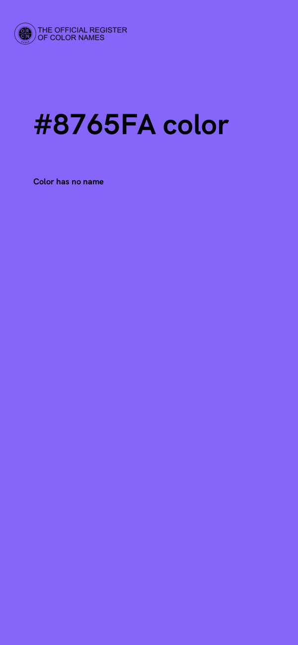 #8765FA color image