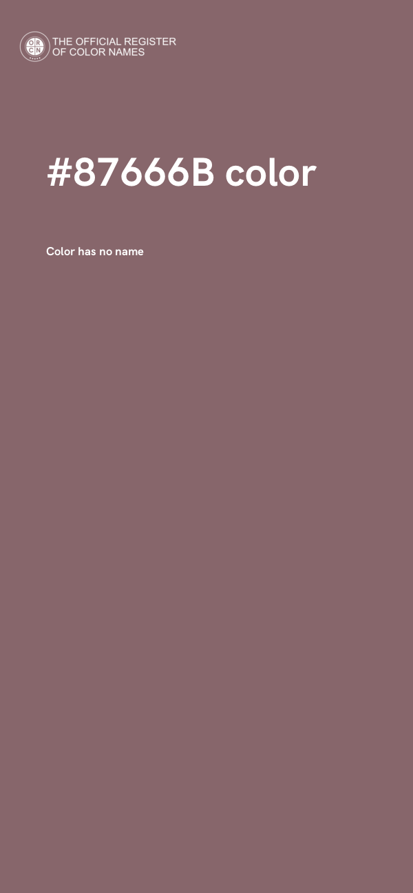 #87666B color image