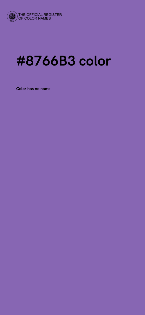 #8766B3 color image