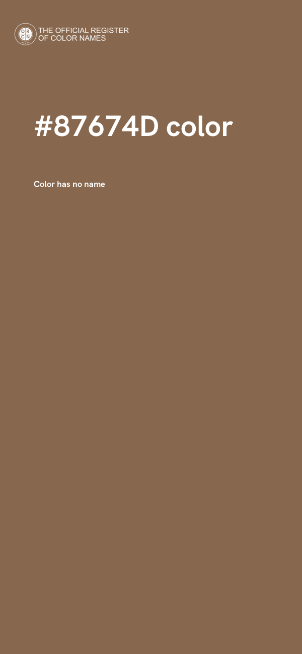#87674D color image