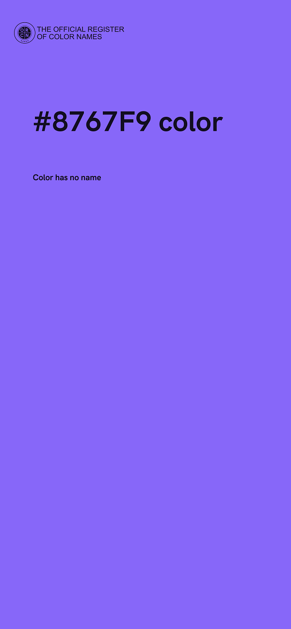 #8767F9 color image