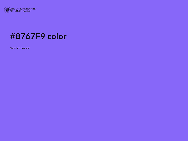 #8767F9 color image