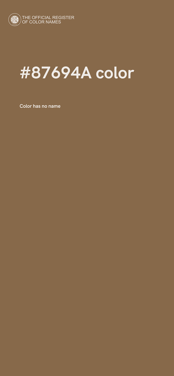 #87694A color image