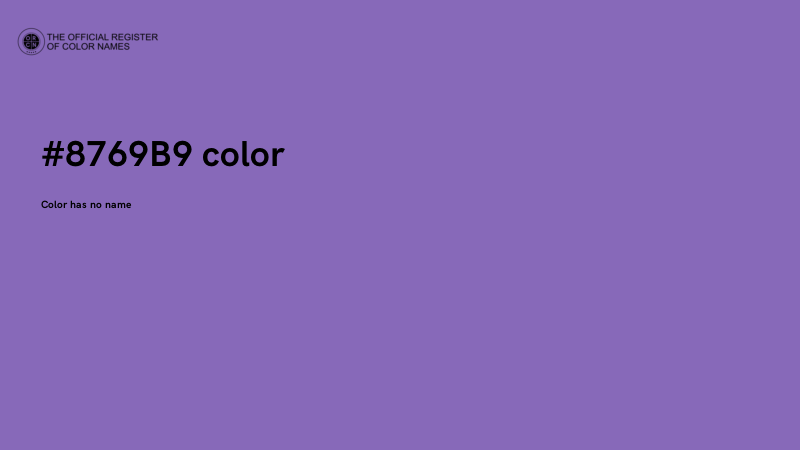 #8769B9 color image