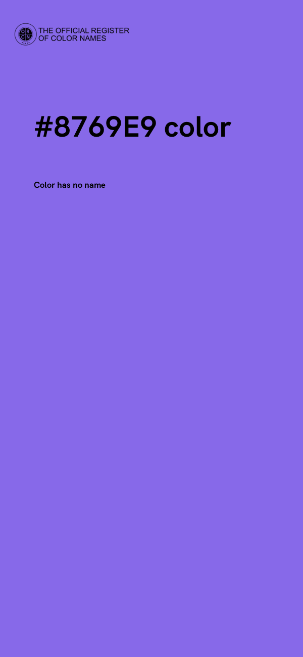 #8769E9 color image