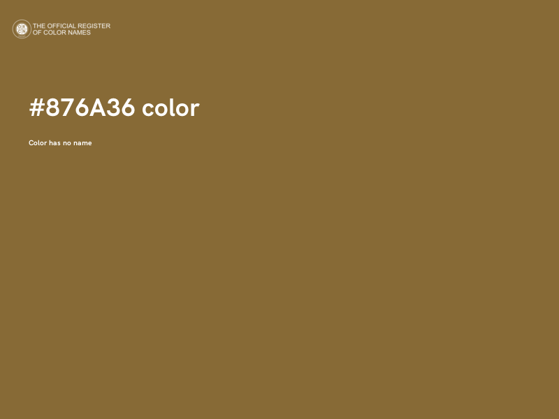 #876A36 color image